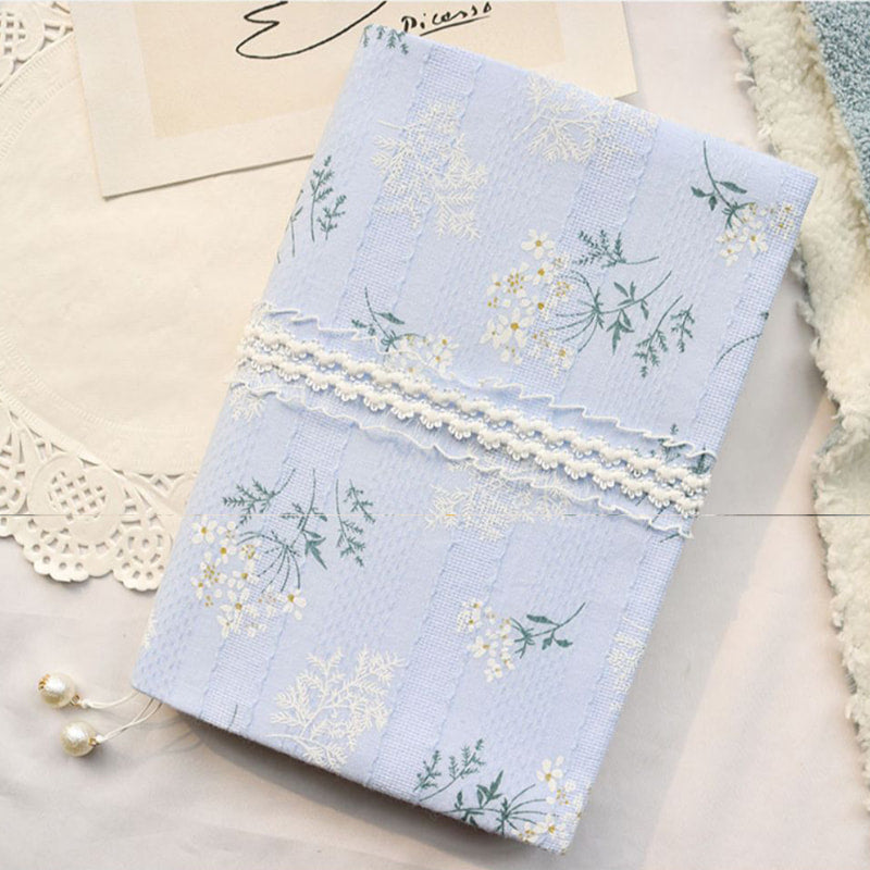 ハンドメイド花柄ブックカバー – A5/A6 ノート・バインダー・手帳用ファブリックカバー（サイズオーダー可能）