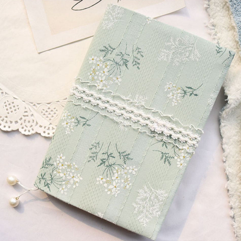 ハンドメイド花柄ブックカバー – A5/A6 ノート・バインダー・手帳用ファブリックカバー（サイズオーダー可能）