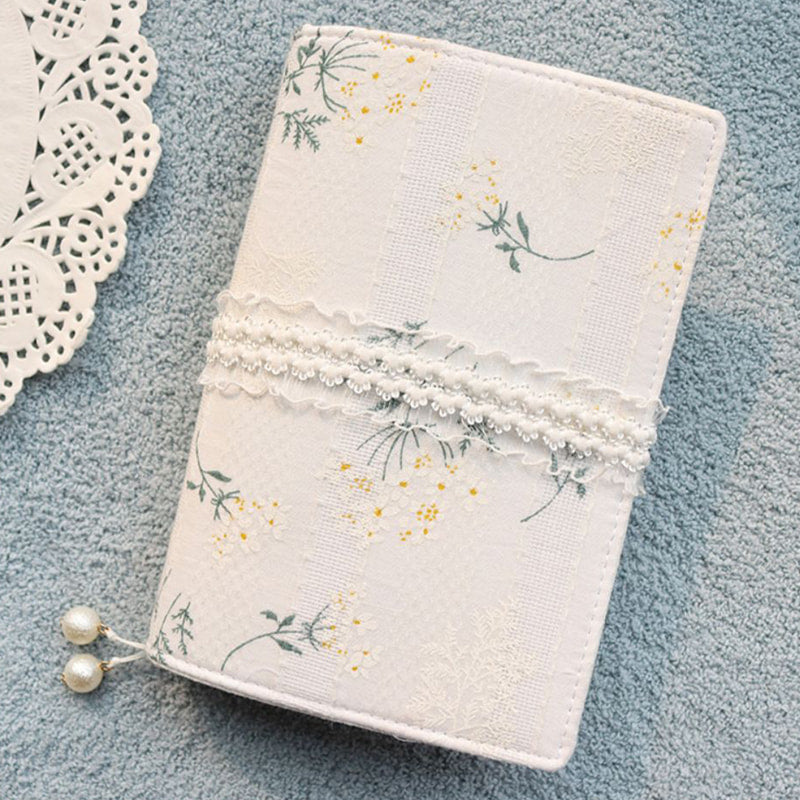 Handgemachter Buchumschlag mit Blumenmuster – Stoffumschlag für A5/A6 Ordner und Notizbücher | Sondergrößen erhältlich