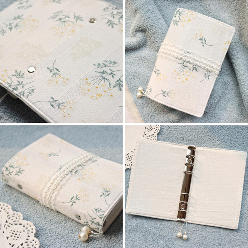 ハンドメイド花柄ブックカバー – A5/A6 ノート・バインダー・手帳用ファブリックカバー（サイズオーダー可能）