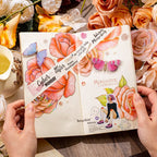 Holografische blühende Blumenaufkleber Mohnrosenmuster