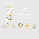 Holographic Blooming Flower Stickers Poppy Rose Pattern