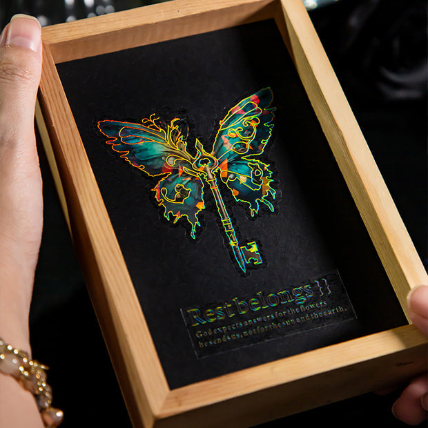 ホログラフィッククリアドアスクラップブッキングPETステッカー