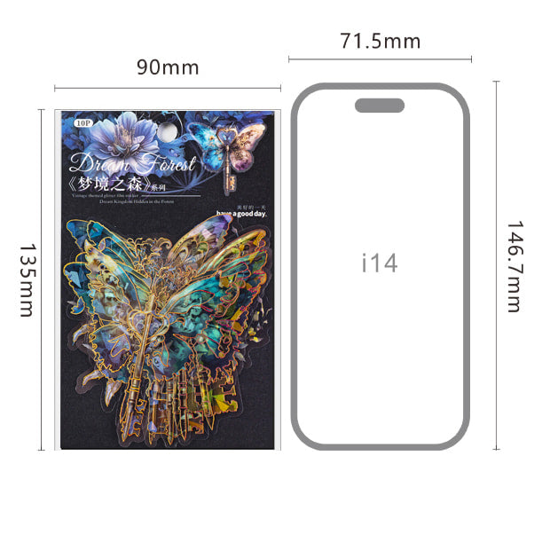 ホログラフィッククリアドアスクラップブッキングPETステッカー