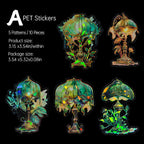 Autocollants holographiques transparents pour scrapbooking en PET