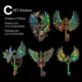 Holographic Clear Door Scrapbooking PET Stickers