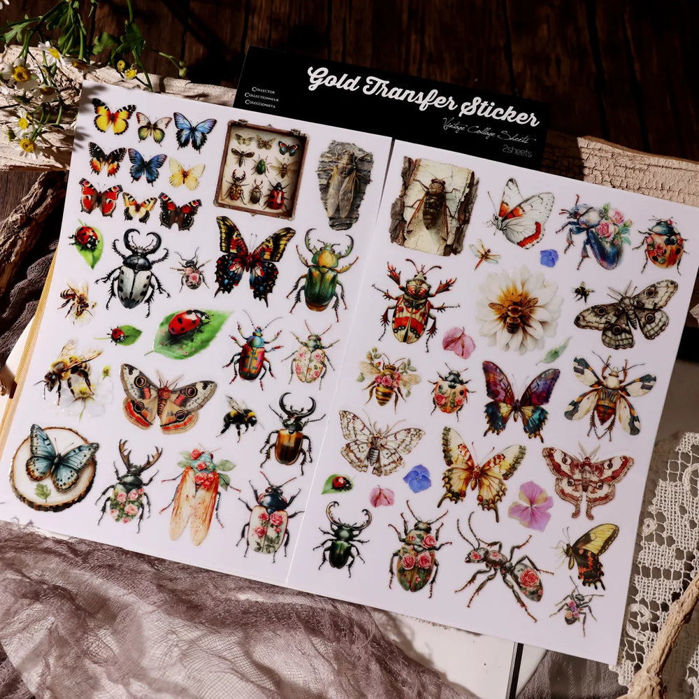 Insect Crystal Rub‑On Transfer Stickers | Butterfly UV DTF Transfer Stickers