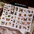 Insekten-Kristall-Rub-On-Transfer-Sticker | Schmetterlings-UV-DTF-Transfer-Sticker