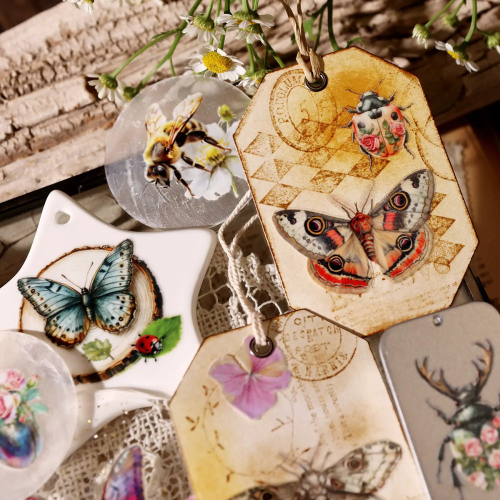 Insect Crystal Rub‑On Transfer Stickers | Butterfly UV DTF Transfer Stickers
