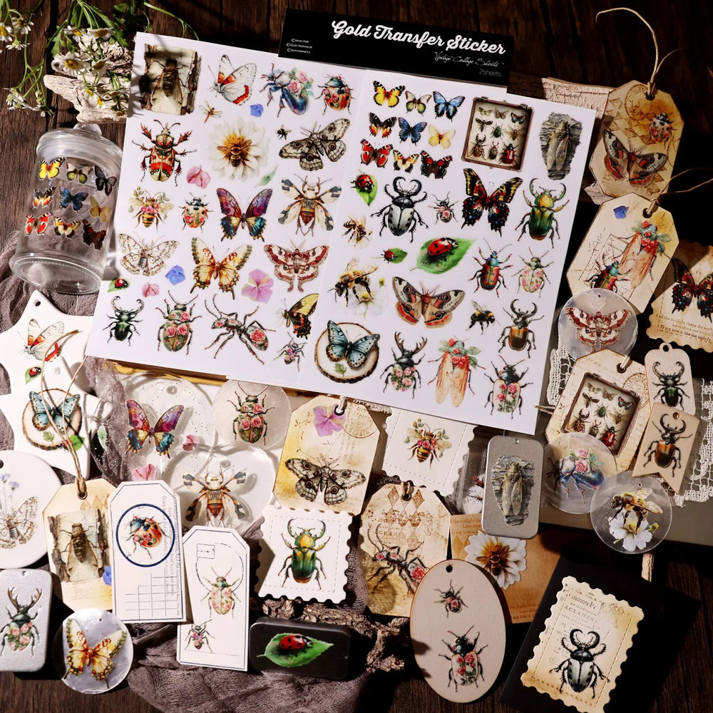 Insect Crystal Rub‑On Transfer Stickers | Butterfly UV DTF Transfer Stickers