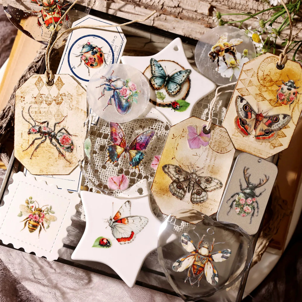 Insect Crystal Rub‑On Transfer Stickers | Butterfly UV DTF Transfer Stickers