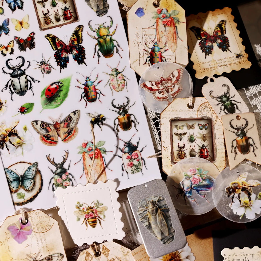 Insect Crystal Rub‑On Transfer Stickers | Butterfly UV DTF Transfer Stickers