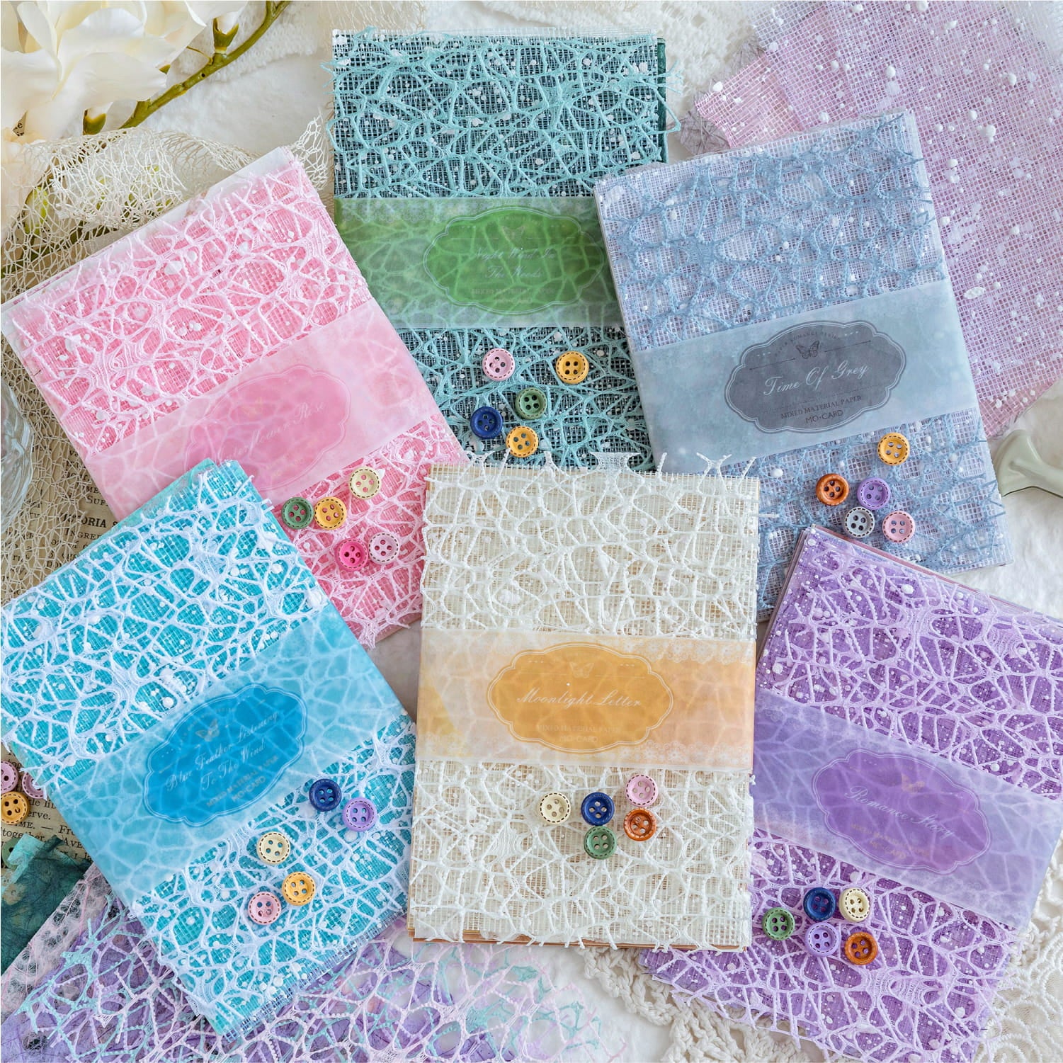 Junk Journal Hollow Mesh Specialty Paper set