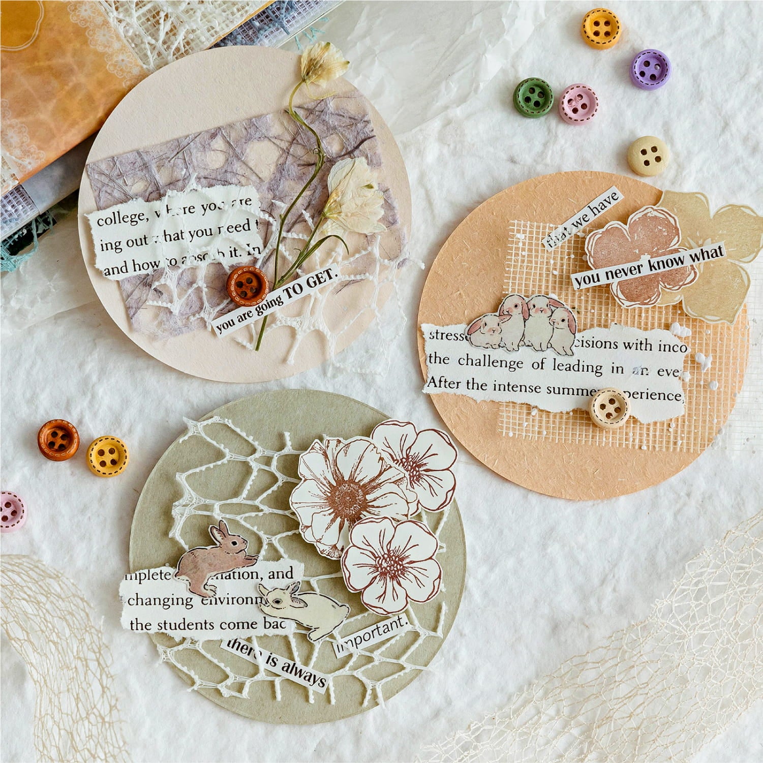 Junk Journal Hollow Mesh Specialty Paper set
