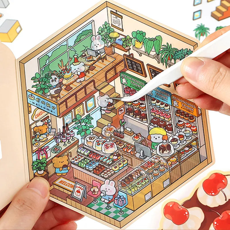 Pack de Stickers 3D Kawaii – Thèmes Sushi, Café, Boulangerie & Desserts