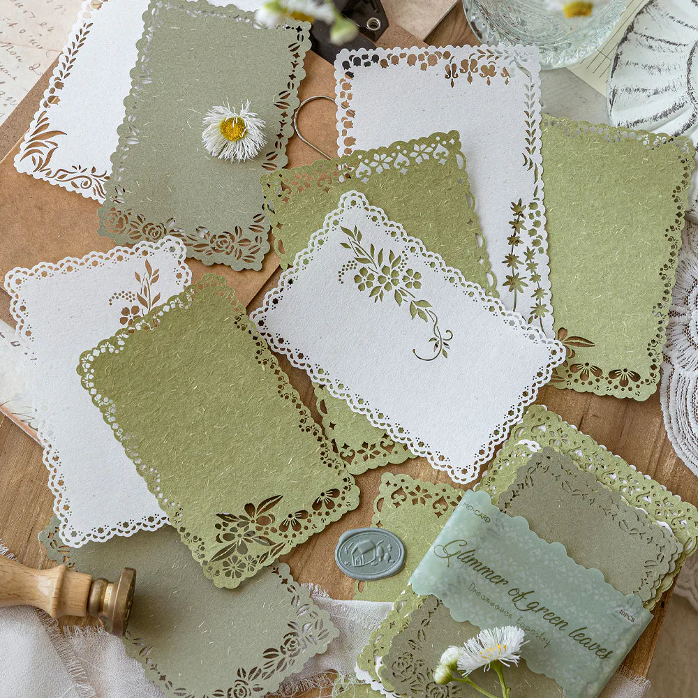 Lace-Cut Vintage Scrapbook Paper Set