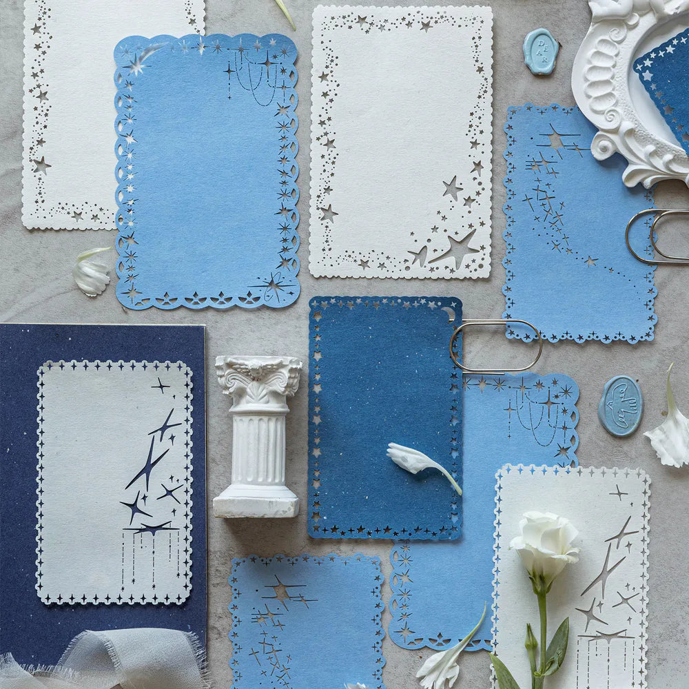 Lace-Cut Vintage Scrapbook Paper Set