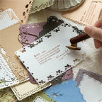 Vintage Scrapbook-Papier-Set mit Spitzenmuster