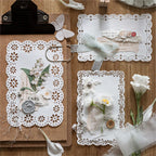 Vintage Scrapbook-Papier-Set mit Spitzenmuster