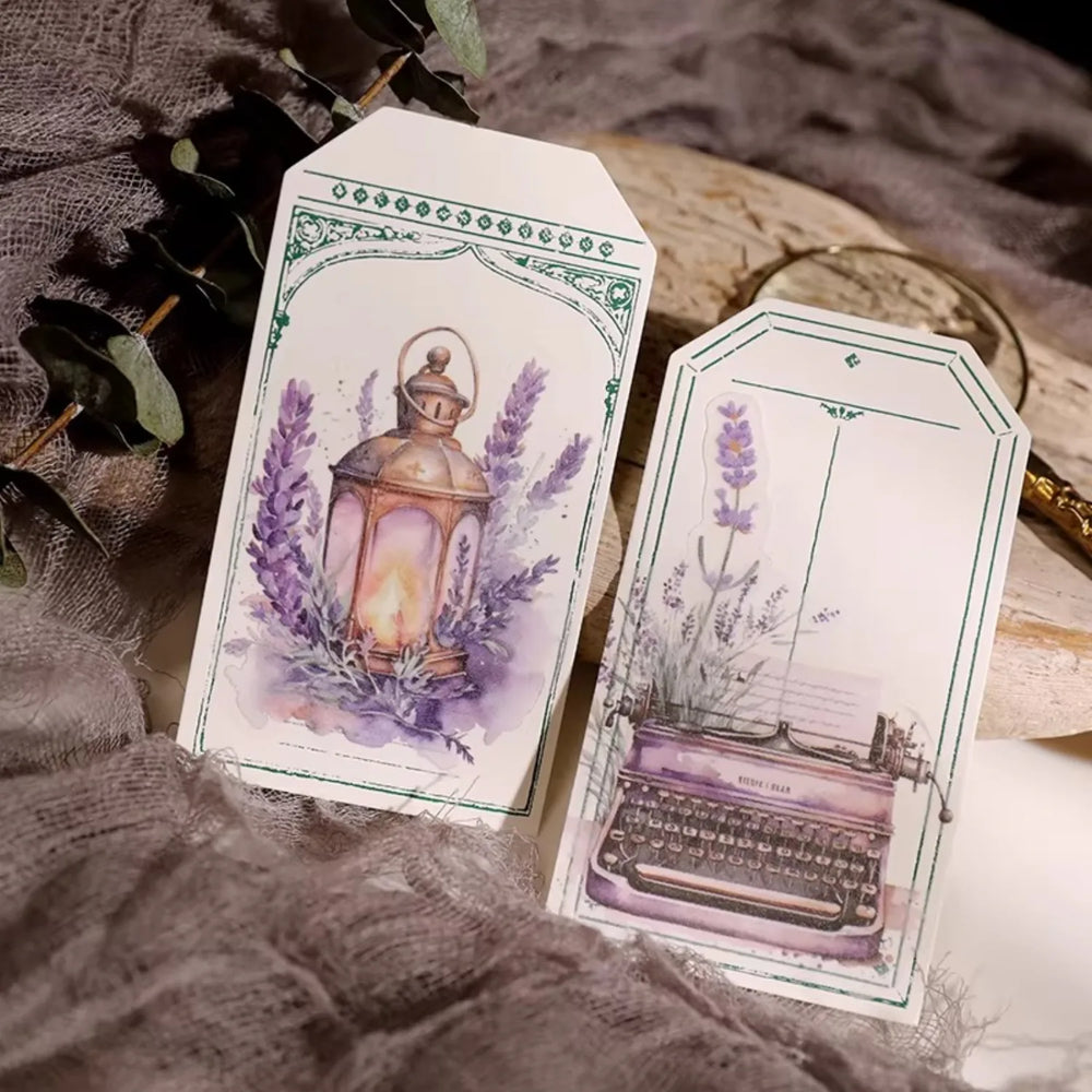 Autocollants Vélin Lavande | Éphéméras pour Journal Intime Mauves