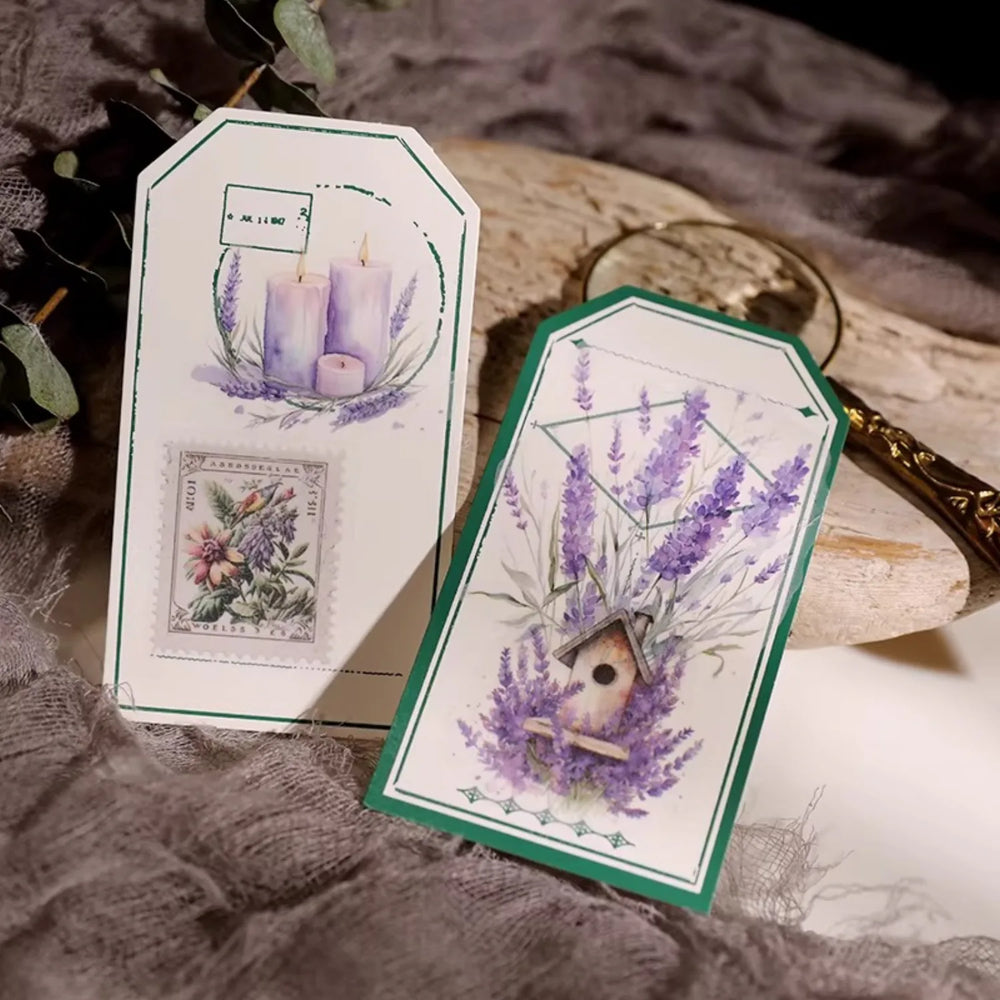 Autocollants Vélin Lavande | Éphéméras pour Journal Intime Mauves