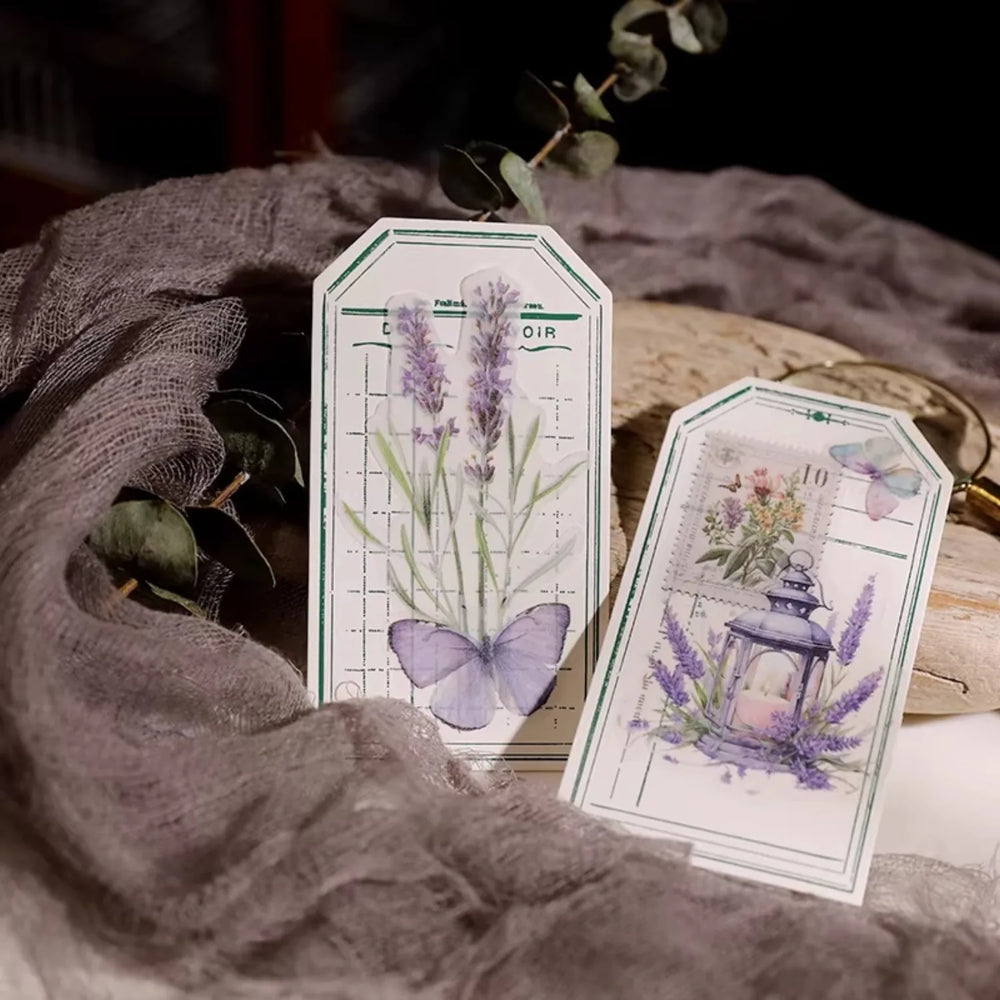 Autocollants Vélin Lavande | Éphéméras pour Journal Intime Mauves