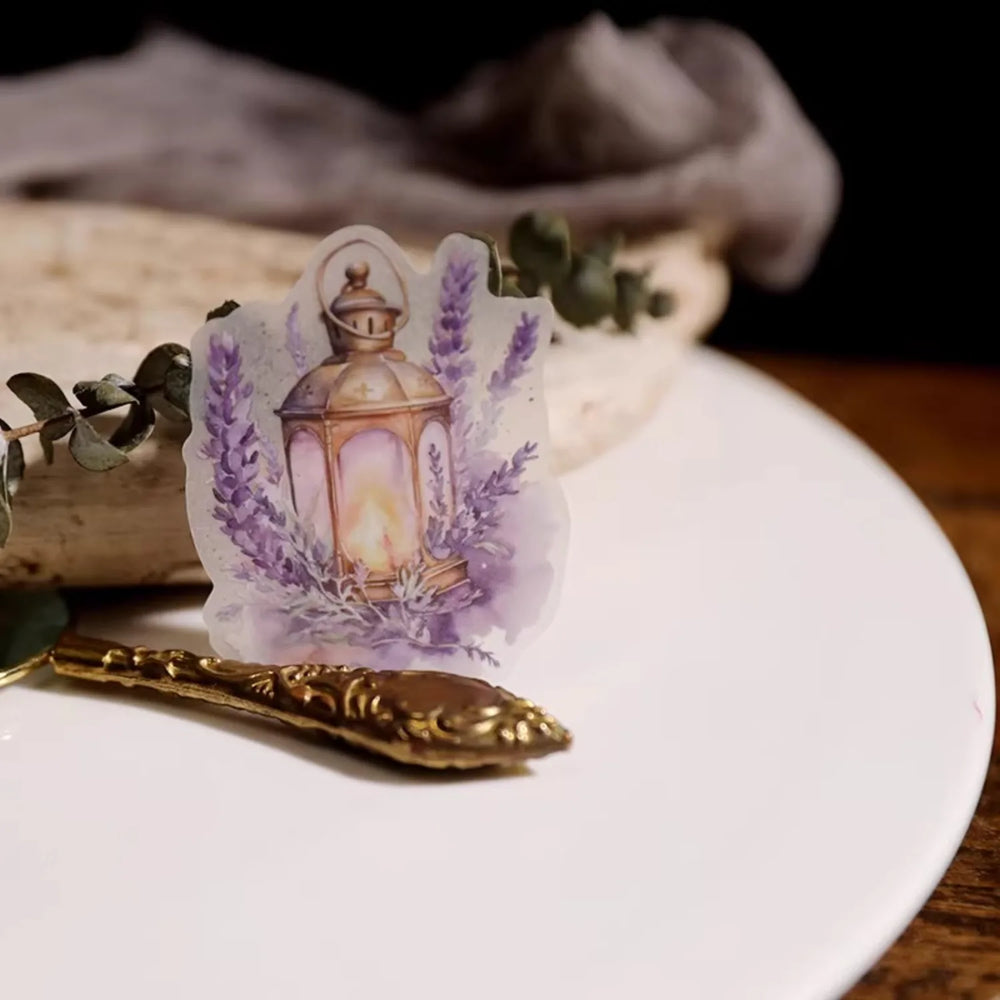 Autocollants Vélin Lavande | Éphéméras pour Journal Intime Mauves