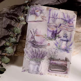 Autocollants Vélin Lavande | Éphéméras pour Journal Intime Mauves