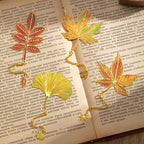 Marque-pages en métal feuille de ginkgo | Cadeau de rentrée pour les amoureux des livres