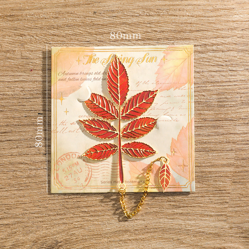 Marque-pages en métal feuille de ginkgo | Cadeau de rentrée pour les amoureux des livres