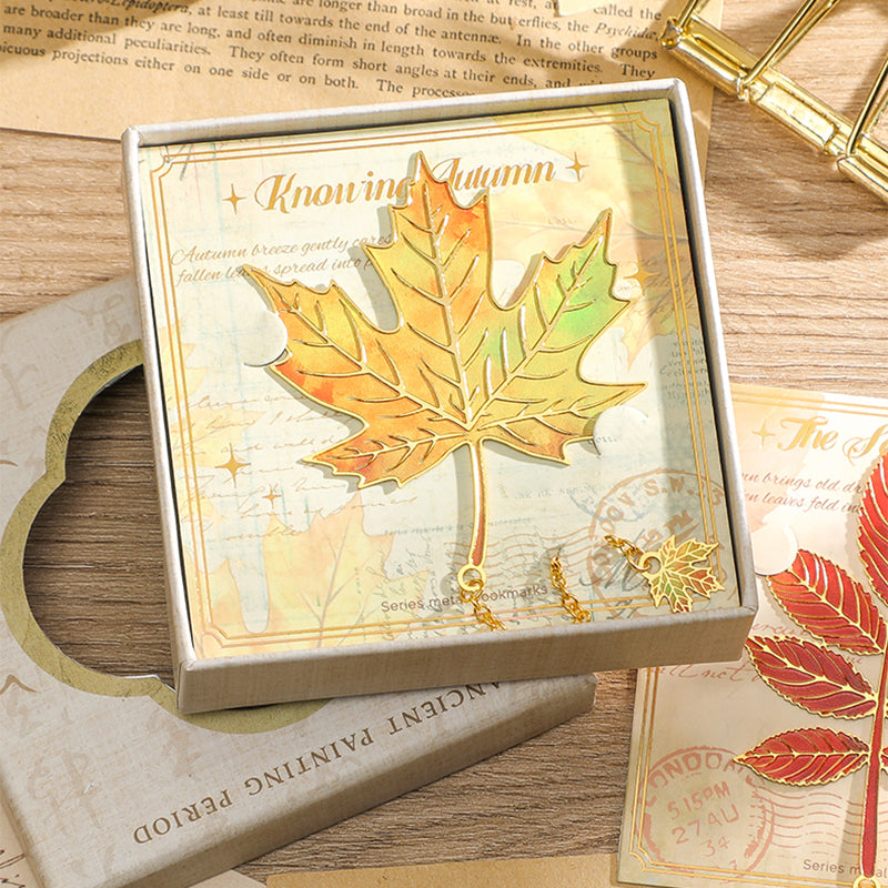 Marque-pages en métal feuille de ginkgo | Cadeau de rentrée pour les amoureux des livres