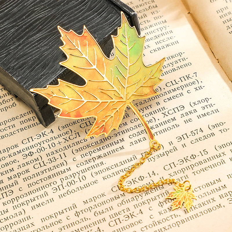 Marque-pages en métal feuille de ginkgo | Cadeau de rentrée pour les amoureux des livres