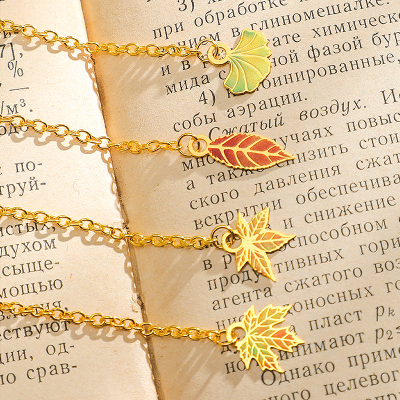 Marque-pages en métal feuille de ginkgo | Cadeau de rentrée pour les amoureux des livres