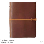 Nachfüllbares Notizbuch aus Leder – A5 A6 A7 | Crazy Horse Leder Tagebuch Geschenk