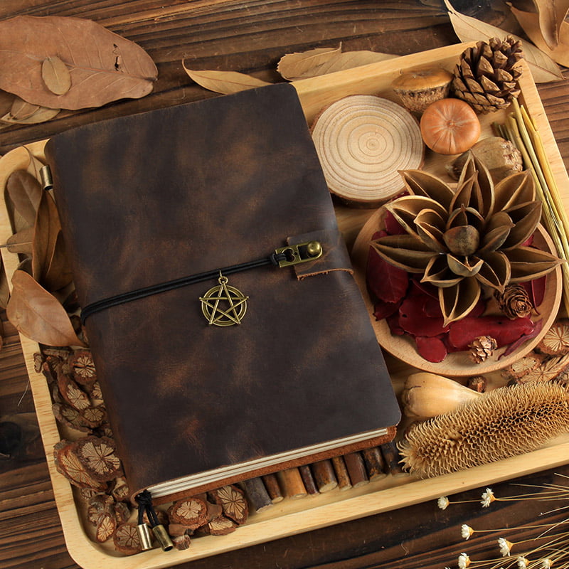Passport Size Leather Traveler Notebook Brown – Refillable Leather Journal Cover