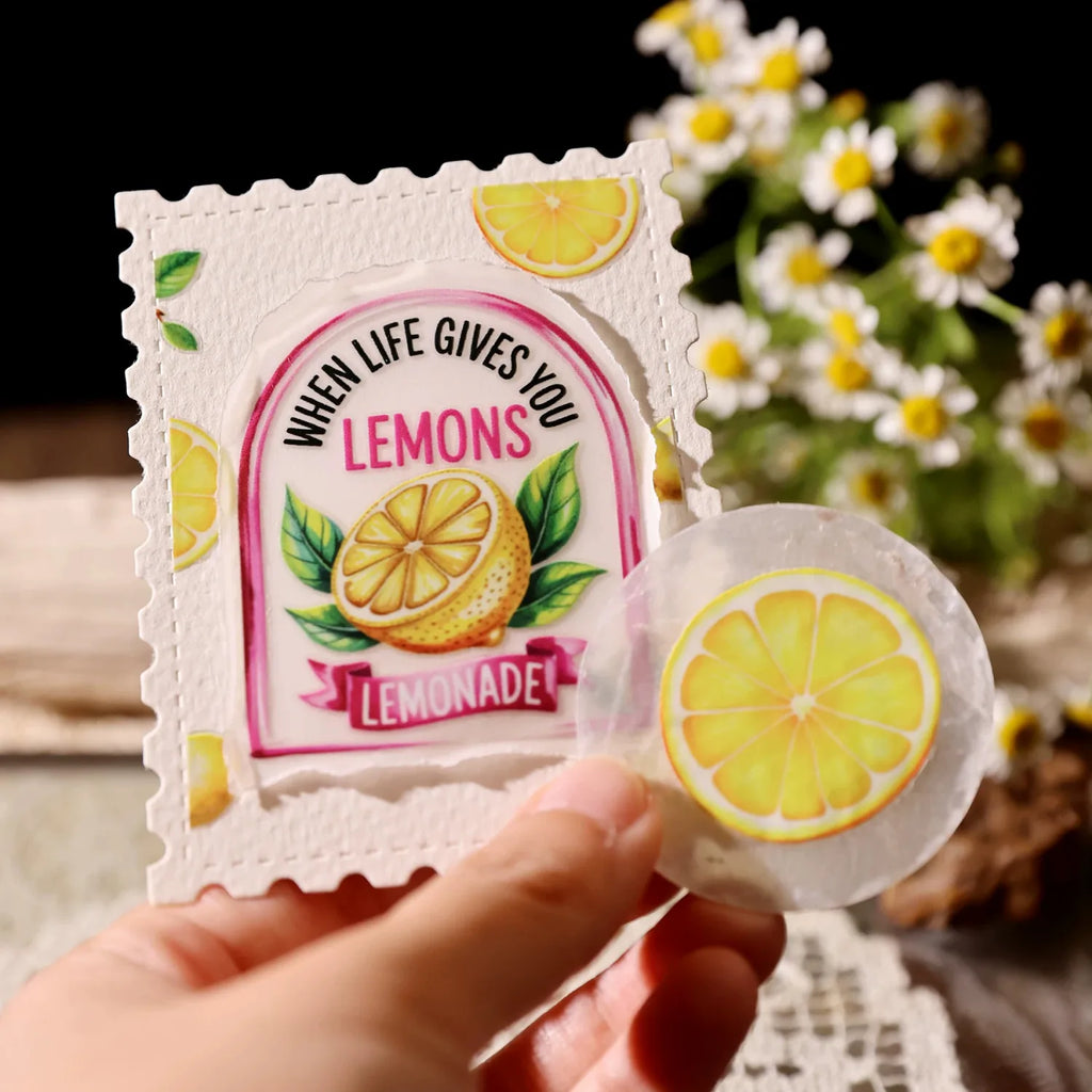 Lemon Rub-On Transfer Stickers | Fresh Summer DIY Decor