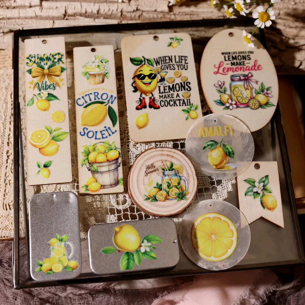 Stickers à transfert citron | Décoration DIY fraîcheur estivale
