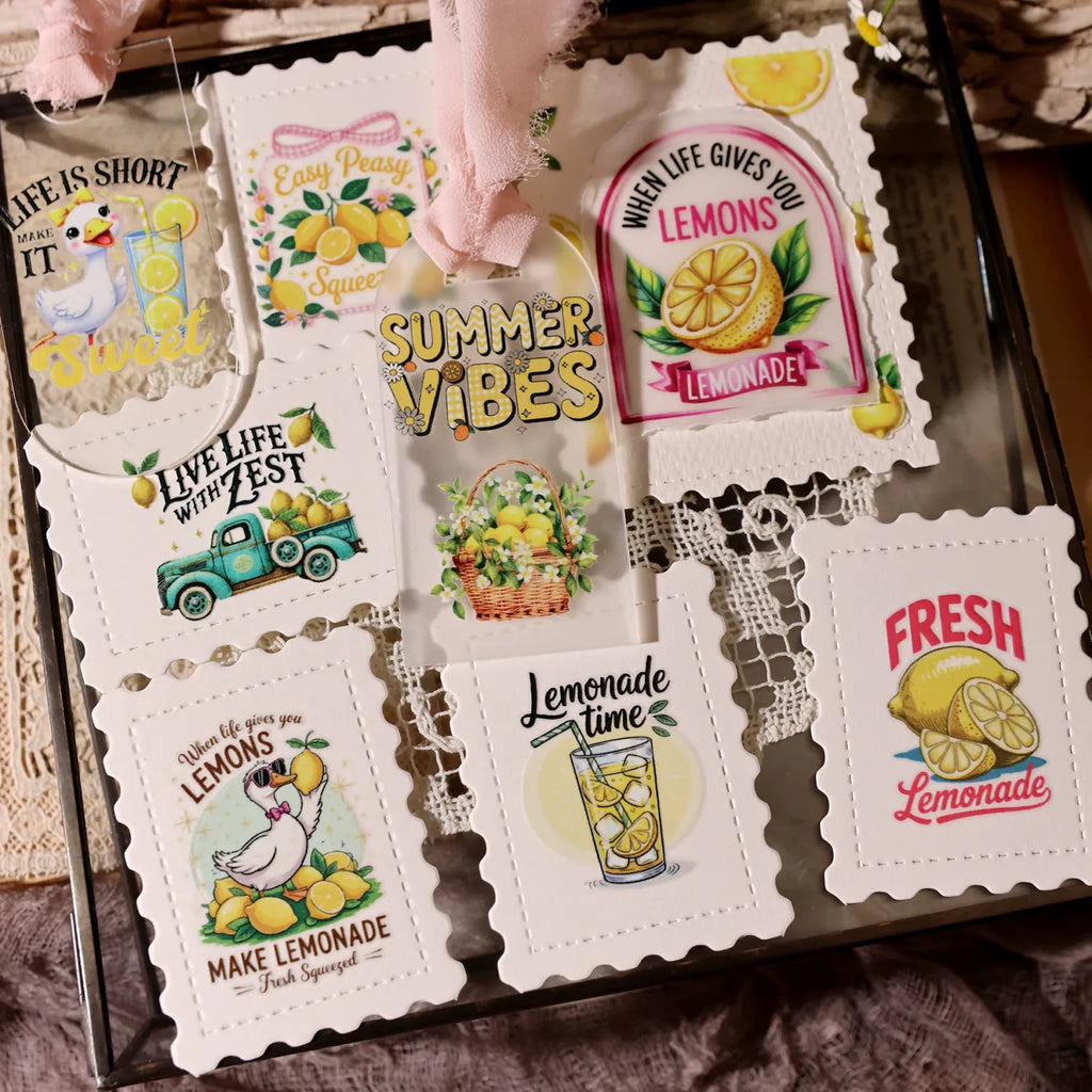 Lemon Rub-On Transfer Stickers | Fresh Summer DIY Decor