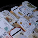 Vintage Hang Tags Paper Pack | Letterpress Label Cards for Junk Journal