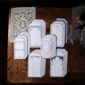 Vintage Hang Tags Paper Pack | Letterpress Label Cards for Junk Journal