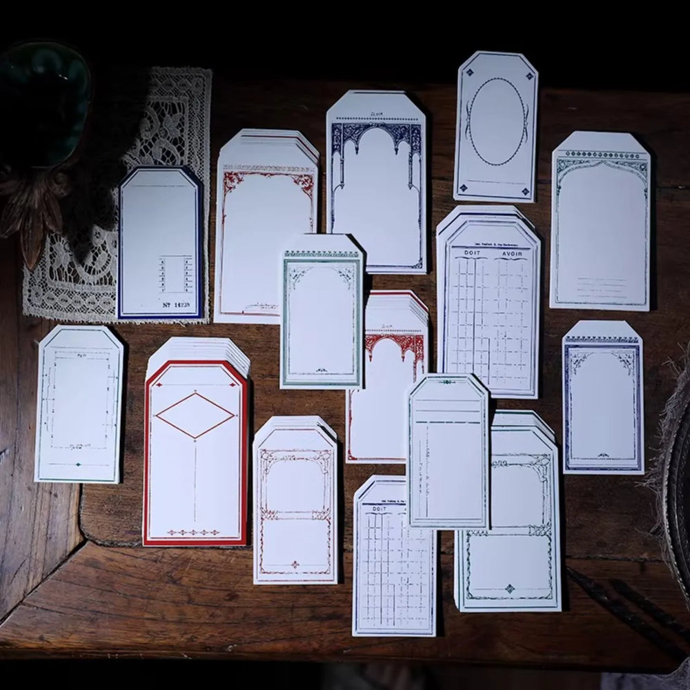 Vintage Hang Tags Paper Pack | Letterpress Label Cards for Junk Journal