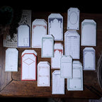 Vintage Hang Tags Paper Pack | Letterpress Label Cards for Junk Journal