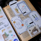 Vintage Hang Tags Paper Pack | Letterpress Label Cards for Junk Journal