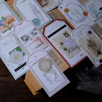 Vintage Hang Tags Paper Pack | Letterpress Label Cards for Junk Journal