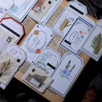 Vintage Hang Tags Paper Pack | Letterpress Label Cards for Junk Journal