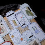 Vintage Hang Tags Paper Pack | Letterpress Label Cards for Junk Journal