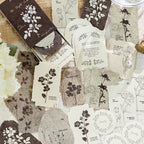 Papier scrapbooking vintage clair à motif floral gaufré | Éphémères pour journal intime