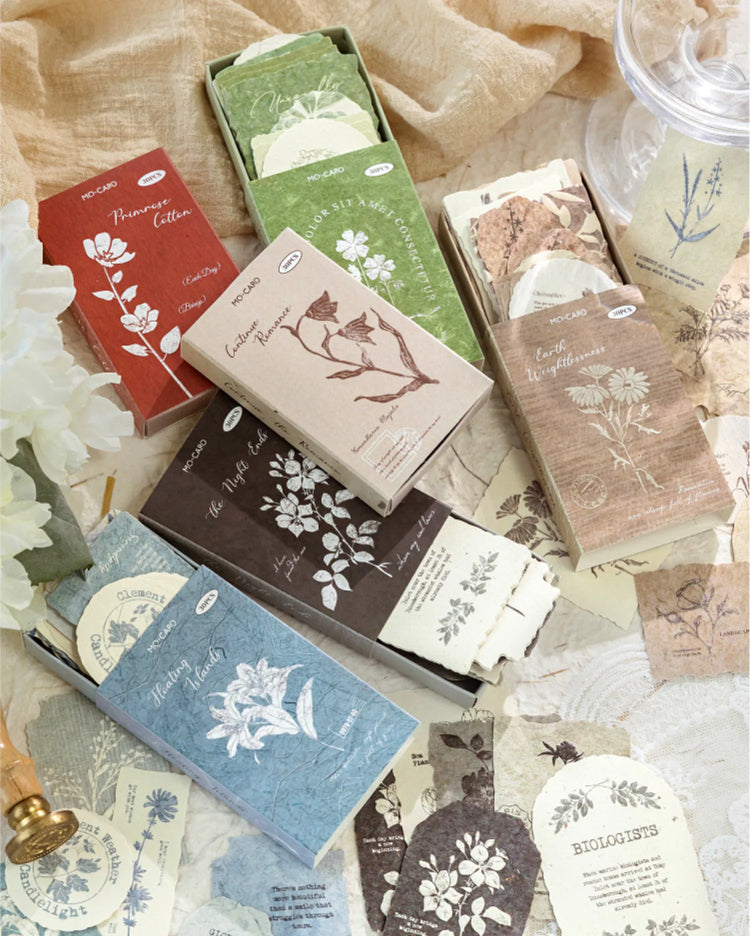 Light Vintage Floral Embossed Scrapbooking Paper | Journaling Ephemera