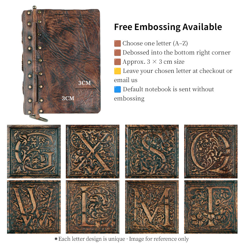 ロータスリーフレザージャーナル – 手作りヴィンテージノート、クリスマス＆お正月ギフト、ホリデーギフト