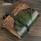 Carnet en cuir relié feuille de lotus – Carnet en cuir fait main, cadeau de Noël et du Nouvel An, cadeau de fêtes